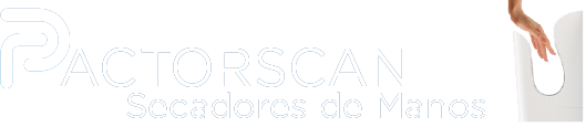 logo secador de manos pactorscan blanco